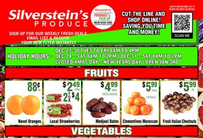 Silverstein's Produce Flyer December 20 to 24