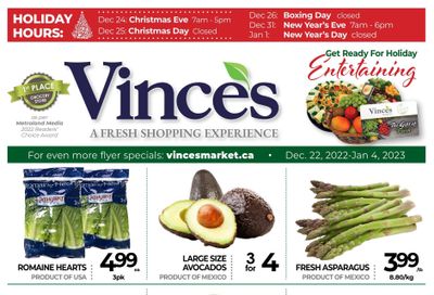 Vince's Market Flyer December 22 to January 4