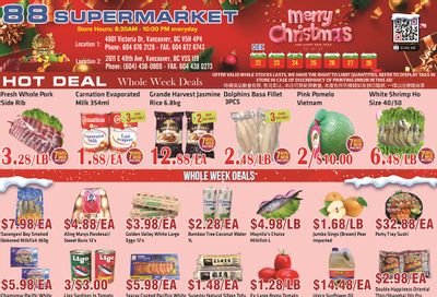 88 Supermarket Flyer December 22 to 28
