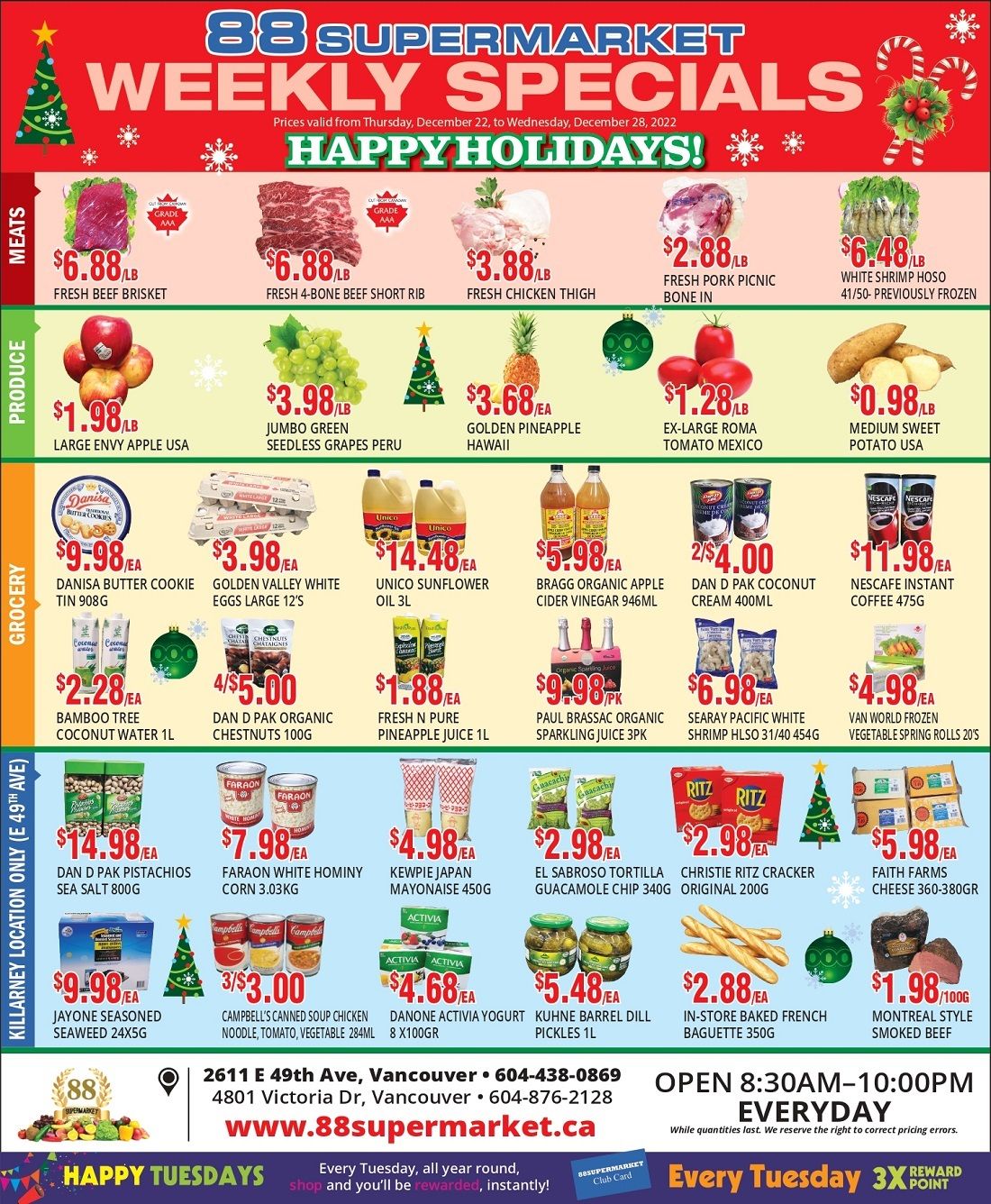 88 Supermarket Flyer December 22 to 28