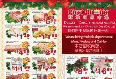 First Choice Supermarket Flyer December 23 to 29