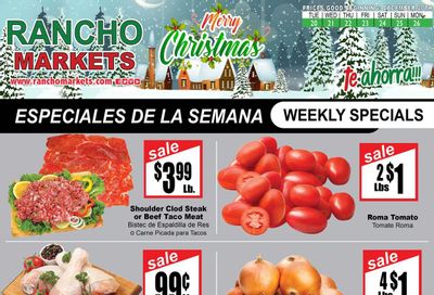Rancho Markets (UT) Weekly Ad Flyer Specials December 20 to December 26, 2022