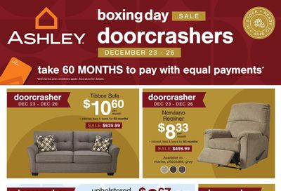 Ashley HomeStore Boxing Day Flyer December 23 to 26