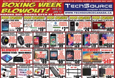 TechSource Boxing week Sale Flyer December 26 to January 12