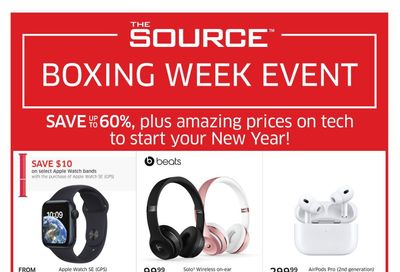 The Source Boxing Week Event Flyer December 24 to January 4