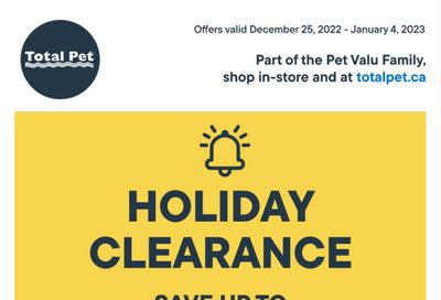 Total Pet Flyer December 25 to January 4
