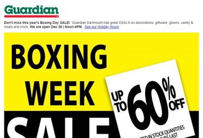 Guardian (Dartmouth Gate) Boxing Week Sale Flyer December 26 to 31
