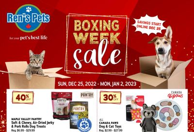 Ren's Pets Boxing Week Sale Flyer December 25 to January 2