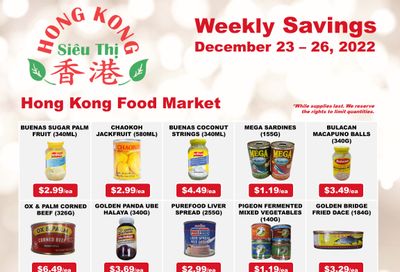 Hong Kong Food Market Flyer December 23 to 26