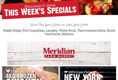 Meridian Meats and Seafood Flyer April 23 to 29