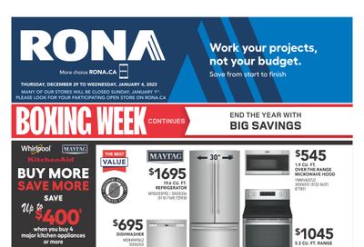 Rona (West) Flyer December 29 to January 4