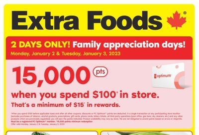 Extra Foods Flyer December 29 to January 4