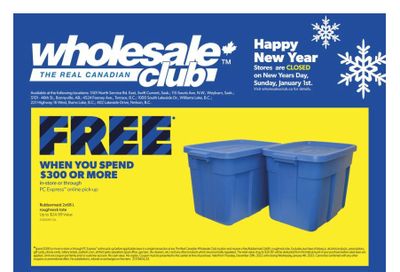 Real Canadian Wholesale Club Flyer December 29 to January 4