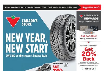 Canadian Tire (ON) Flyer December 30 to January 5