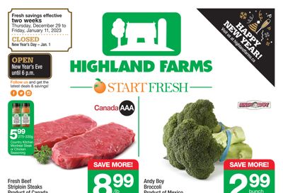 Highland Farms Flyer December 29 to January 11