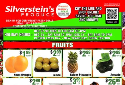 Silverstein's Produce Flyer December 27 to 31