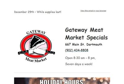 Gateway Meat Market Flyer December 29 to January 4