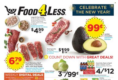 Food 4 Less (CA) Weekly Ad Flyer Specials December 28 to January 3, 2023