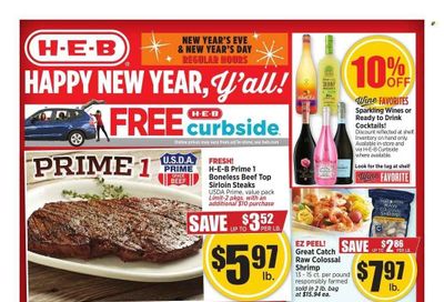 H-E-B (TX) Weekly Ad Flyer Specials December 25 to January 3, 2023