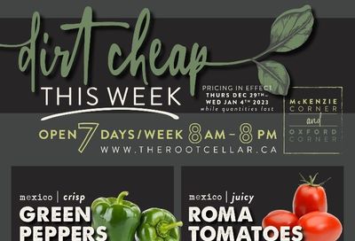 The Root Cellar Flyer December 29 to January 4