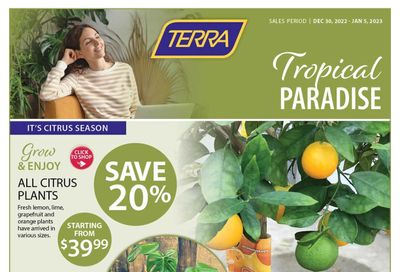 Terra Greenhouses Flyer December 30 to January 5