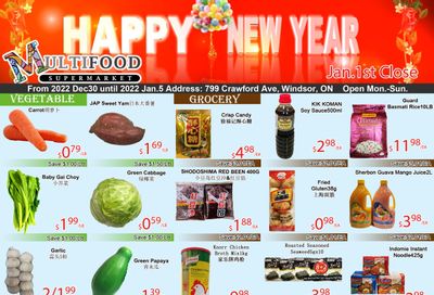 MultiFood Supermarket Flyer December 30 to January 5