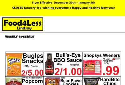 Food 4 Less (Lindsay) Flyer December 30 to January 5