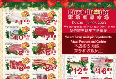 First Choice Supermarket Flyer December 30 to January 5
