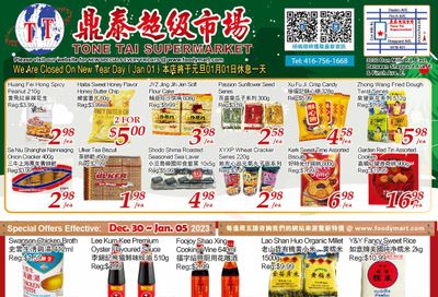 Tone Tai Supermarket Flyer December 30 to January 5