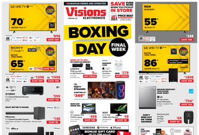 Visions Electronics Flyer December 30 to January 5