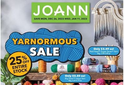 JOANN Weekly Ad Flyer Specials December 26 to January 11, 2023