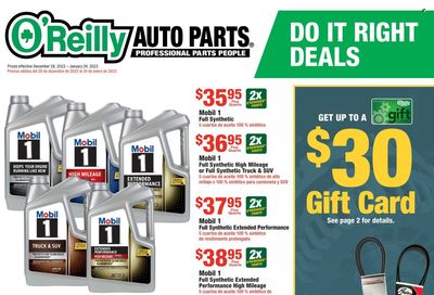 O'Reilly Auto Parts Weekly Ad Flyer Specials December 28 to January 24, 2023