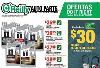 O'Reilly Auto Parts Weekly Ad Flyer Specials December 28 to January 24, 2023