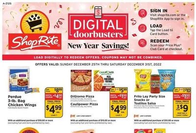 ShopRite (CT, DE, MD, NJ, NY, PA) Weekly Ad Flyer Specials December 25 to December 31, 2022