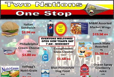 Two Nations One Stop Flyer December 30 to January 5