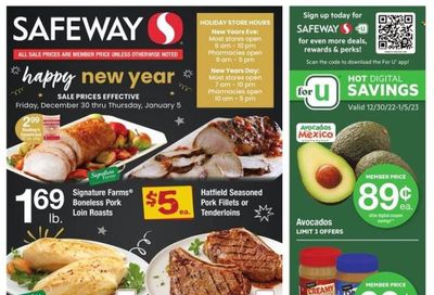 Safeway (MD, VA) Weekly Ad Flyer Specials December 30 to January 5, 2023