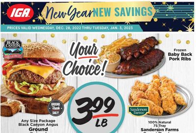 IGA (IL) Weekly Ad Flyer Specials December 28 to January 3, 2023