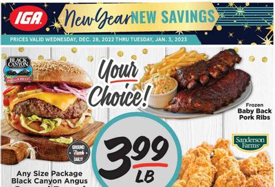 IGA (IN) Weekly Ad Flyer Specials December 28 to January 3, 2023