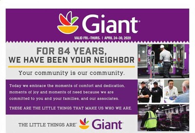 Giant Food Weekly Ad & Flyer April 24 to 30