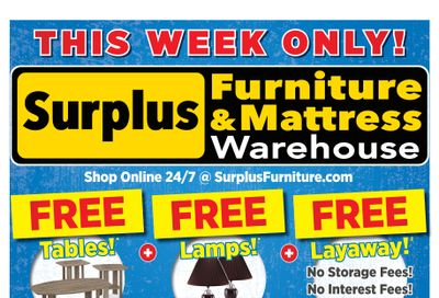 Surplus Furniture & Mattress Warehouse (Winnipeg) Flyer January 2 to 8