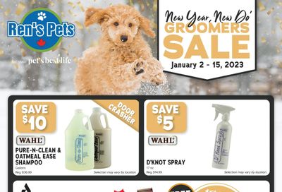 Ren's Pets Groomers Sale Flyer January 2 to 15