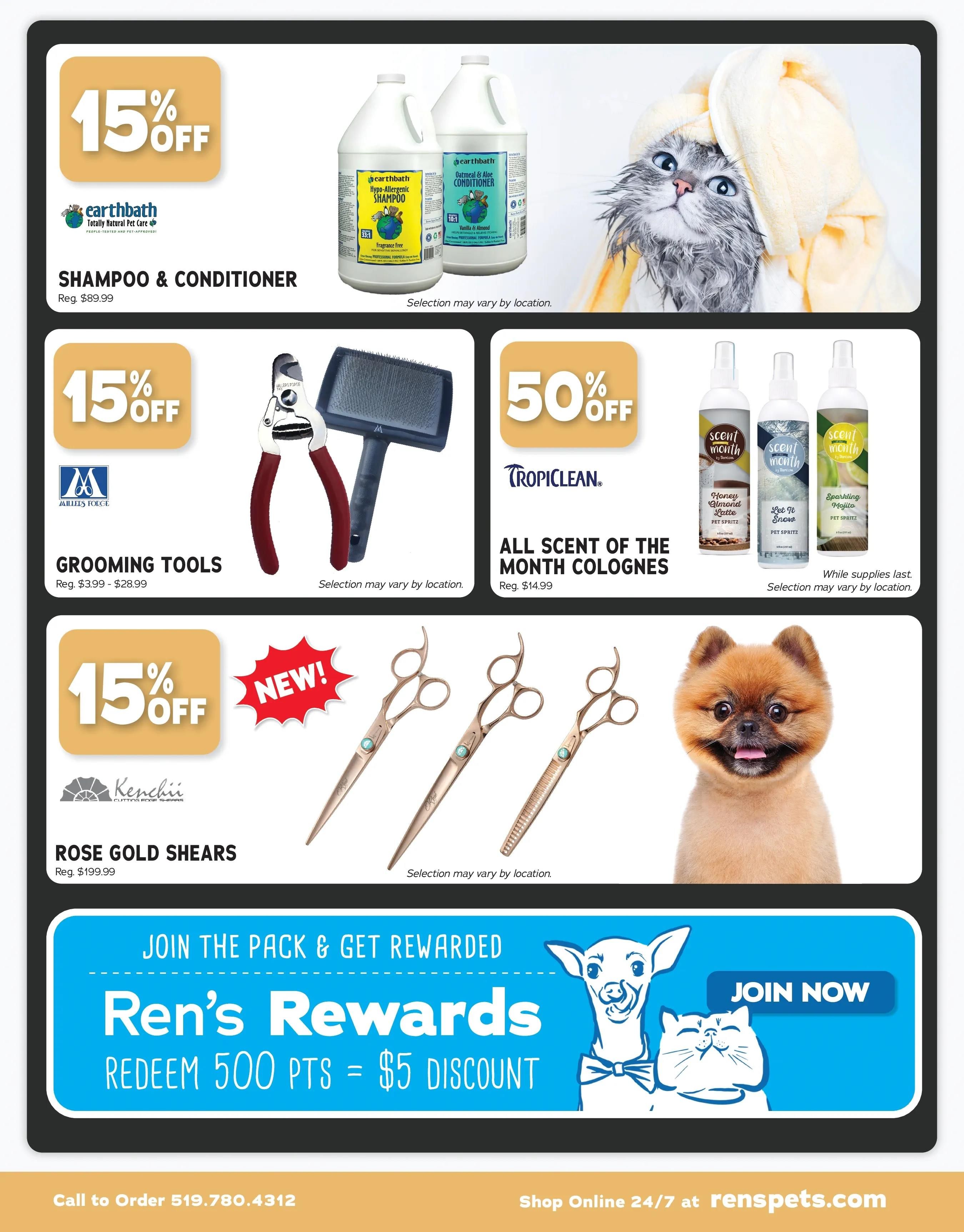 Ren's Pets Groomers Sale Flyer January 2 to 15