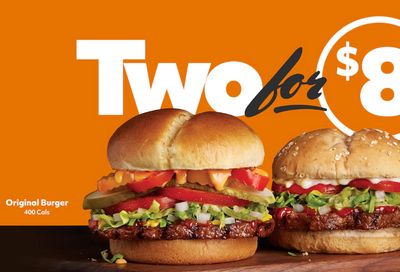 Harvey's Canada Promotions: Two Original or Veggie Burgers For $8.00 & Faves Under $5