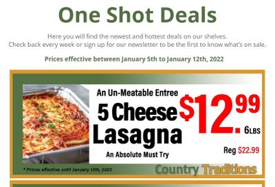 Country Traditions One-Shot Deals Flyer January 5 to 12