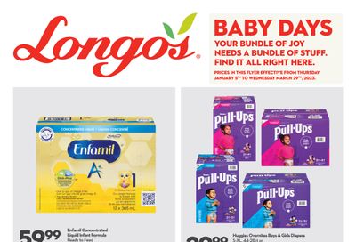 Longo's Baby Days Flyer January 5 to March 29