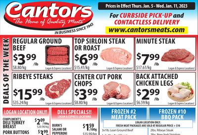 Cantor's Meats Flyer January 5 to 11