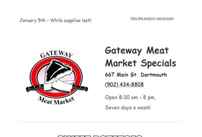 Gateway Meat Market Flyer January 5 to 11