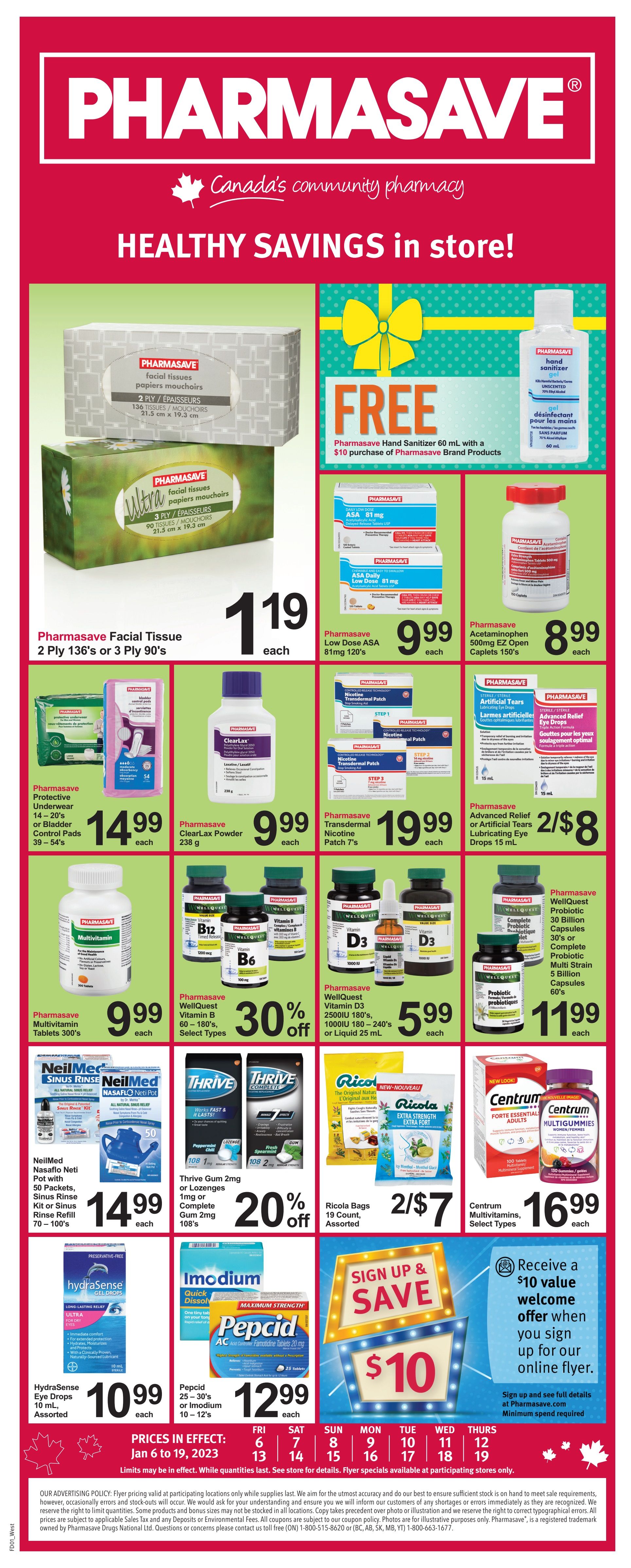 Pharmasave (West) Flyer January 6 to 19