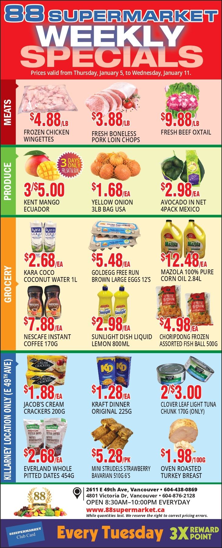 88 Supermarket Flyer January 5 to 11