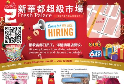 Fresh Palace Supermarket Flyer January 6 to 12